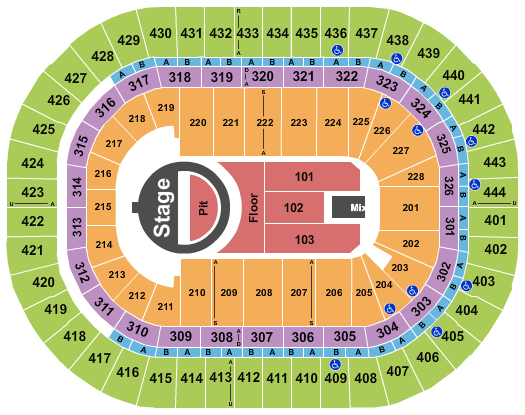 Honda Center 5 Seconds of Summer Seating Chart